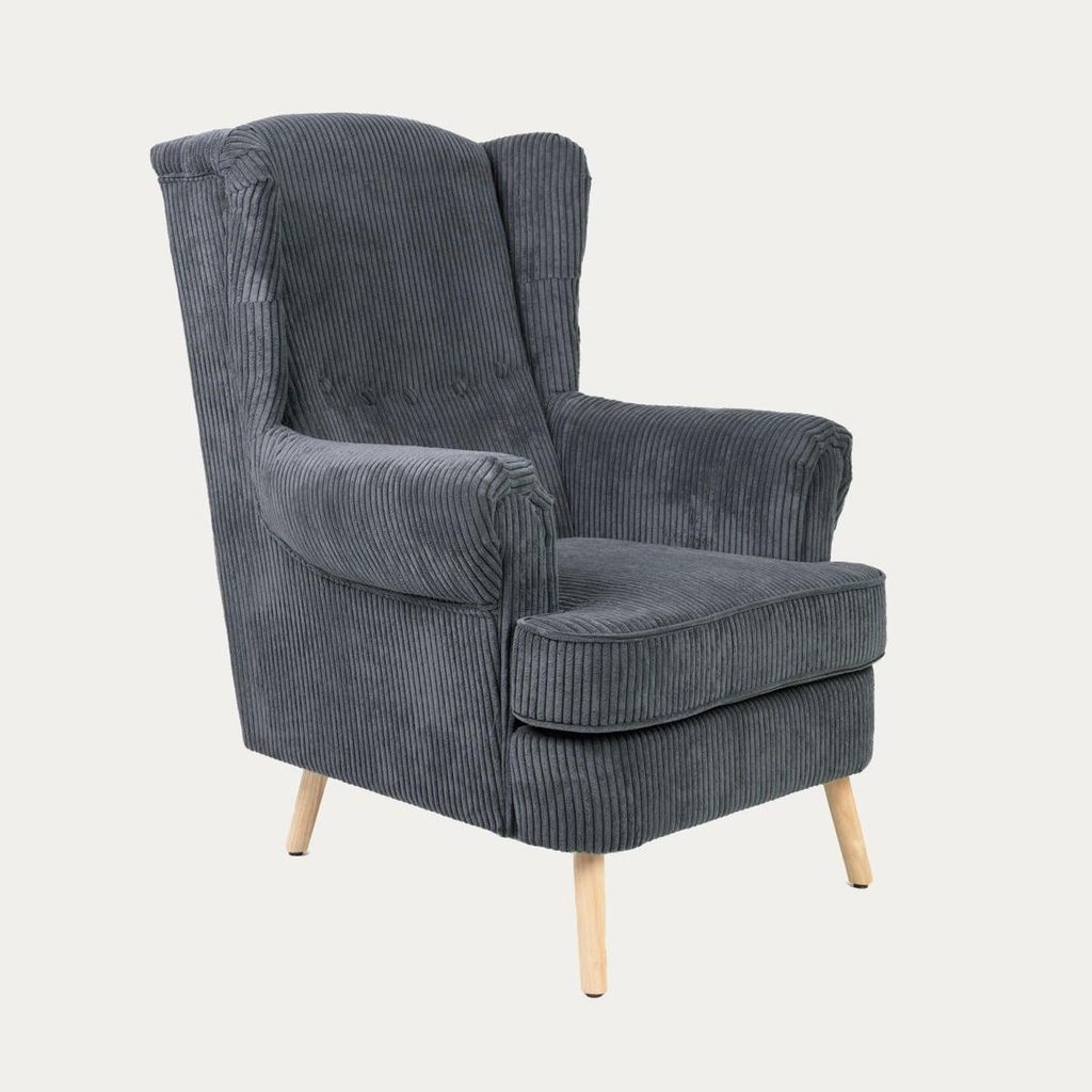 HOMLA FOSSBY FASO Kordsessel grau 86x85x108 cm Produktbild 