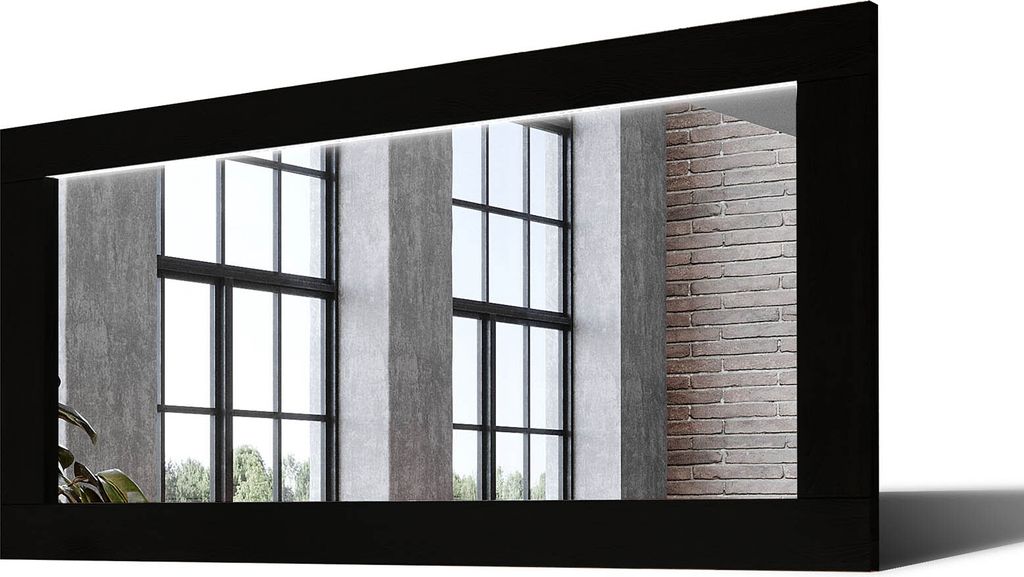 160x70 Rechteckig Rustikal Wandspiegel mit Rahmen Produktbild 