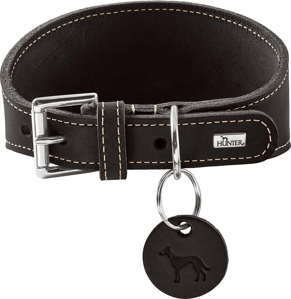 Hunter Windhundhalsband Aalborg schwarz, Größe: XS / 32 cm / Breite: 4,2 cm