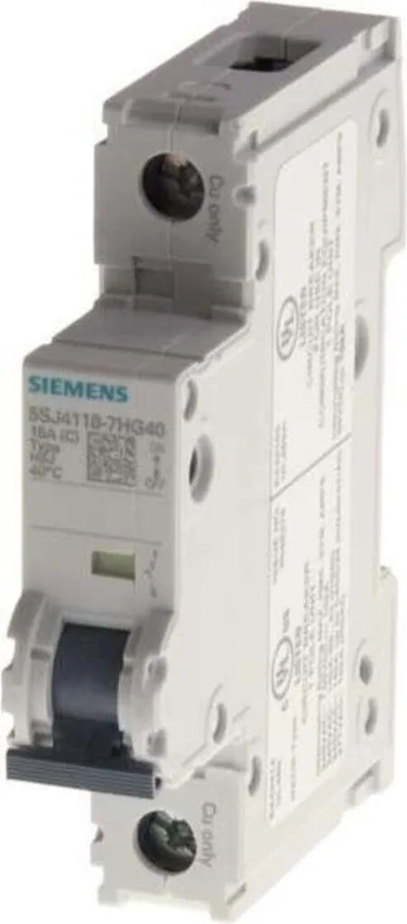 Disjoncteur Siemens UL 489 1 Pôle 6A 5SJ4106-7HG40 Haute Capacité Rupture