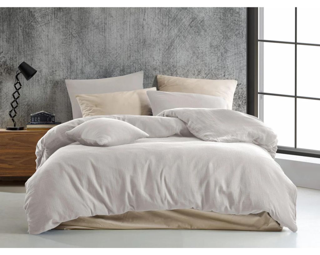 Biancheria da letto in mussola 140x200, 70x90 cm crema Immagine del prodotto 