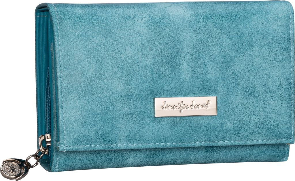 JENNIFER JONES Damen Geldbörse Portemonnaie Türkis (1103) Produktbild 