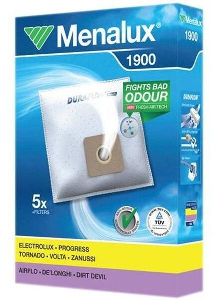 Menalux 1900, Worek na kurz, Biały, Syntetyk, Dowolna Zdjęcie produktu 
