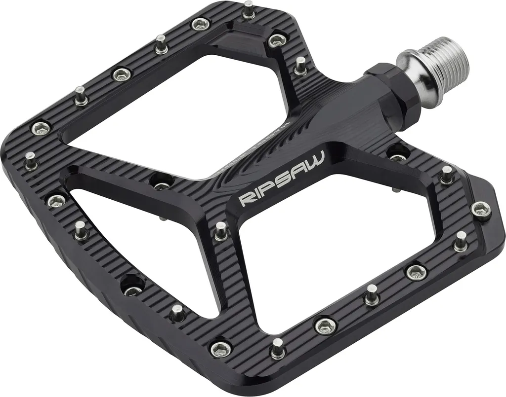 Pédales Plates VTT Wolf Tooth Ripsaw en Aluminium Noir pour Enduro