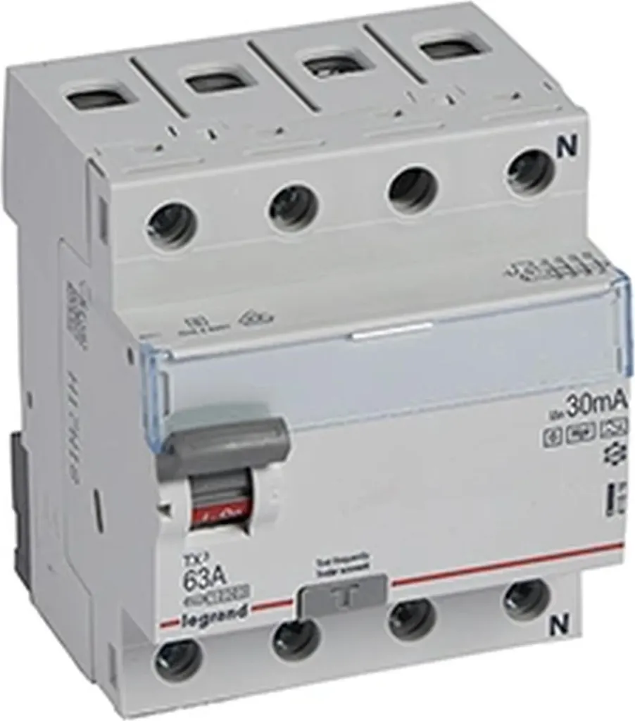 Protection différentielle Legrand 63A 4 pôles pour pompe à chaleur et VMC