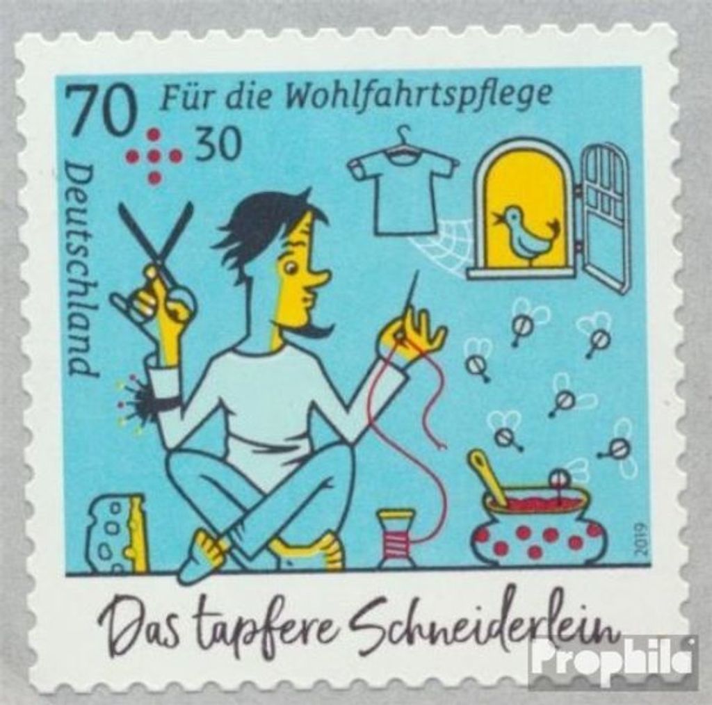 Briefmarken BRD (BR.Deutschland) 2019 Mi 3444 (kompl.Ausg.) selbstklebende Ausgabe postfrisch Grimms Märchen
