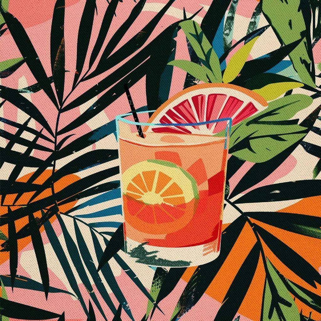 OUTDOOR DEKOSTOFFE OXFORD - Motiv Cocktail | DX8639