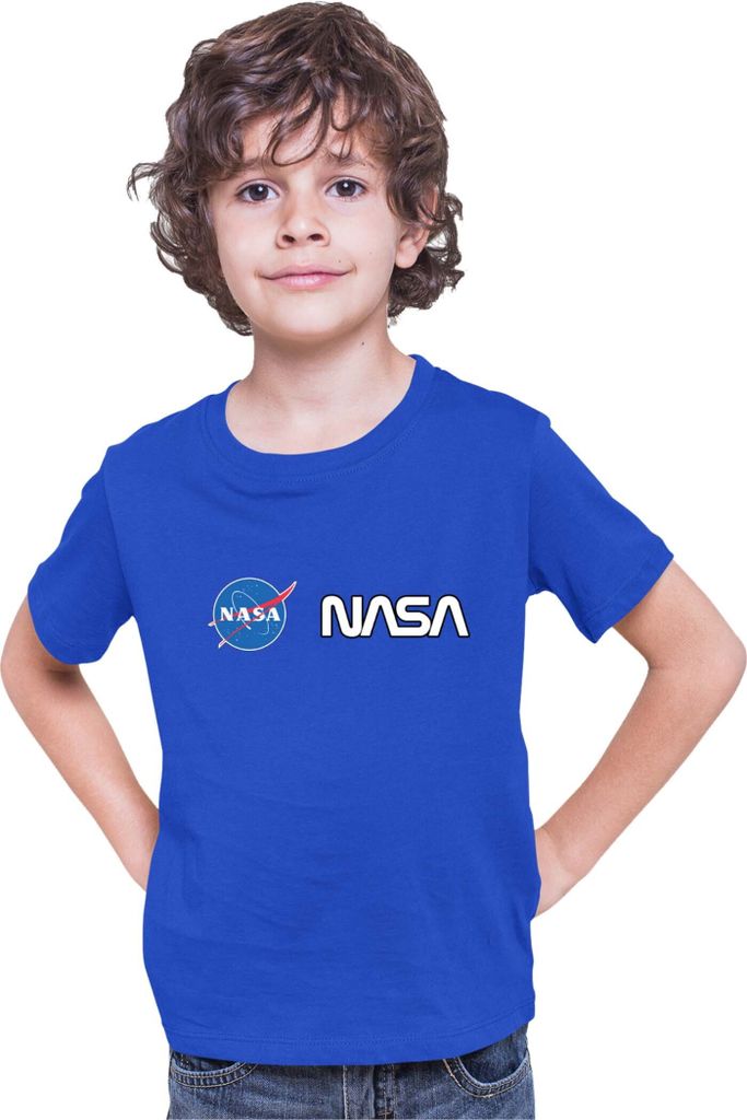 Kinder T-Shirt Nasa Space Theme Nasa 010, 12-13 Jahr - 152 / Blau
