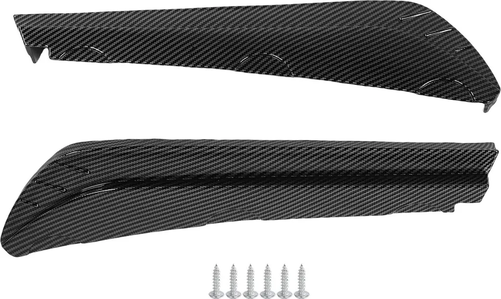 2 Canards de Pare-choc Arrière Universels 40 cm en Style Carbone Biseauté