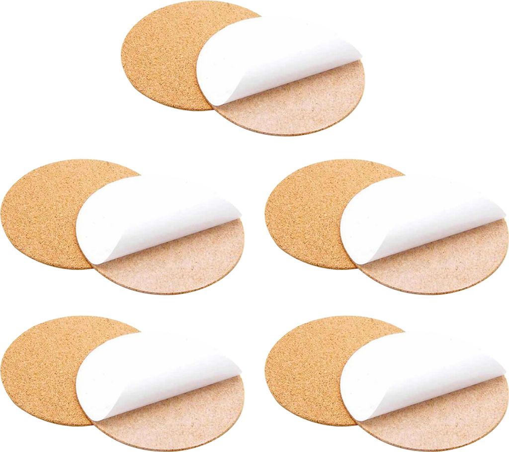 10 PCs Möbel Korken Matten Raute Oberfläche Selbstklebend quadratisch dickes Schutz Anti-Skid Great Haft Home Office Kitchen Getränke Untersetze...