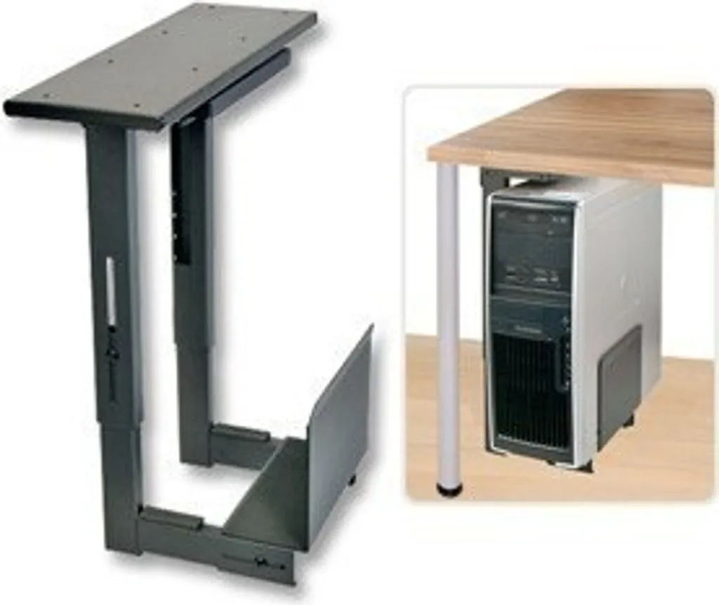 Lindy Support PC Coulissant sous Bureau - Support Unité Centrale Ajustable - 3