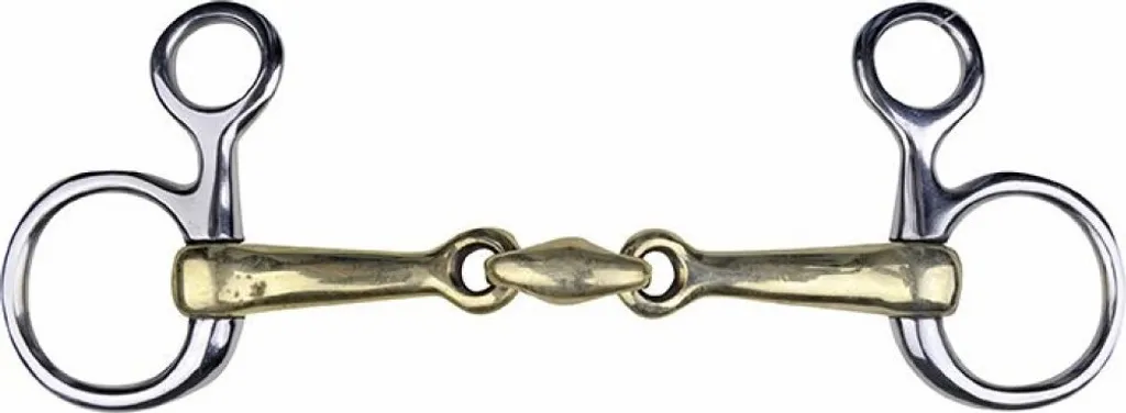 Mors de cheval HKM Argentan 16 mm avec anneaux en acier inoxydable solide