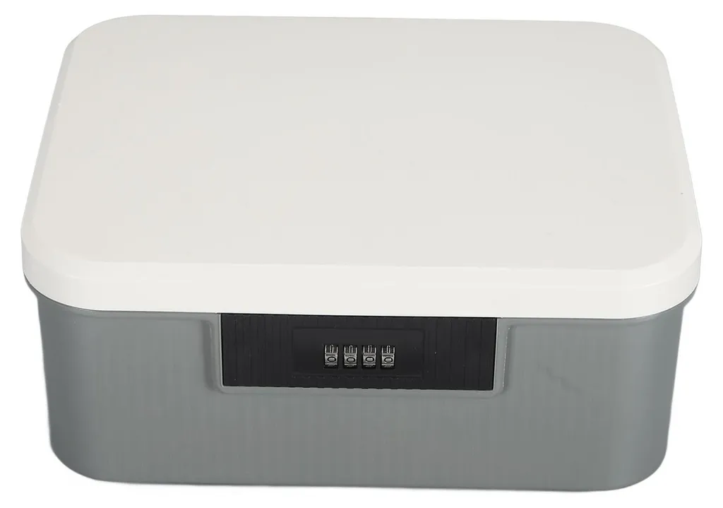 Mallette de rangement 9L avec serrure à code et double couche grise pro - 4