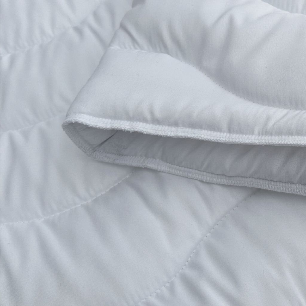 Produktbild von Welsoft Doppelseitige Ganzjahresdecke 215x235 Cm – 50% Baumwolle, Grau, Atmungsaktiv & Allergikerfreundlich