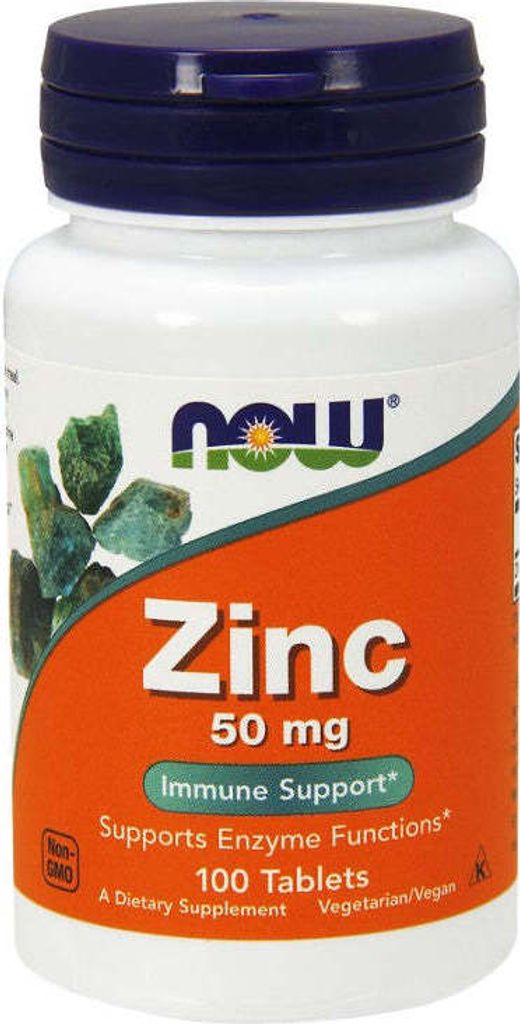 Zinkgluconat 50 mg 100 Tabletten Now Foods Produktbild 
