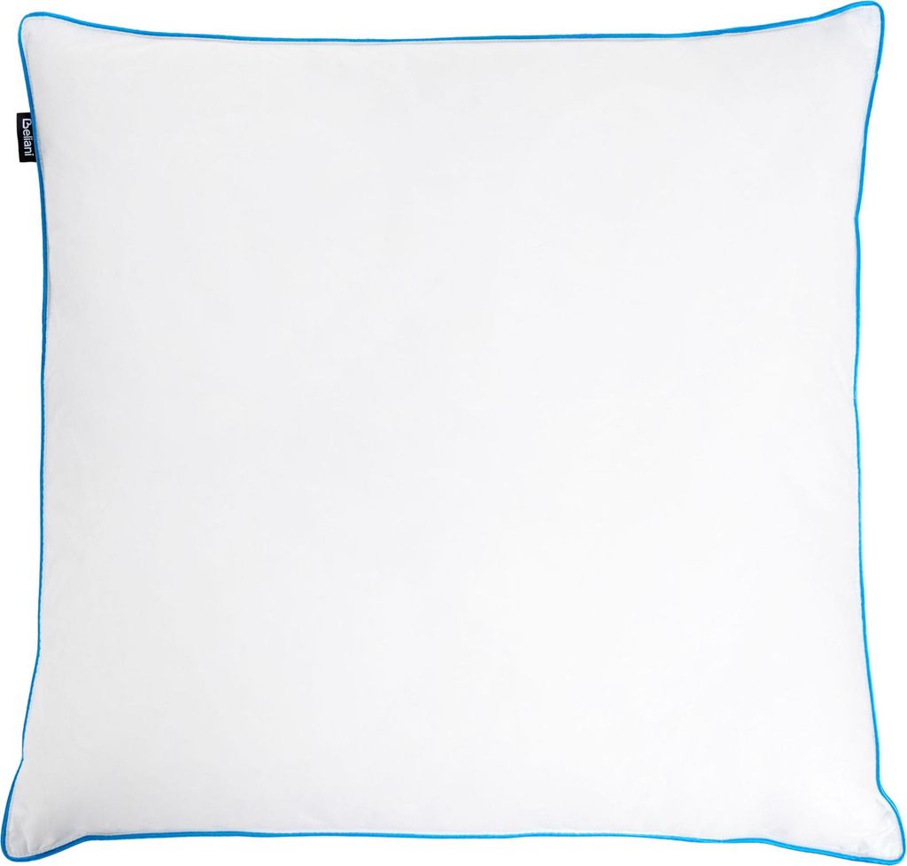 BELIANI Kopfkissen Weiße Entenfedern und Daunen 80x80 cm Premium-Baumwollbezug Natürliche Füllung