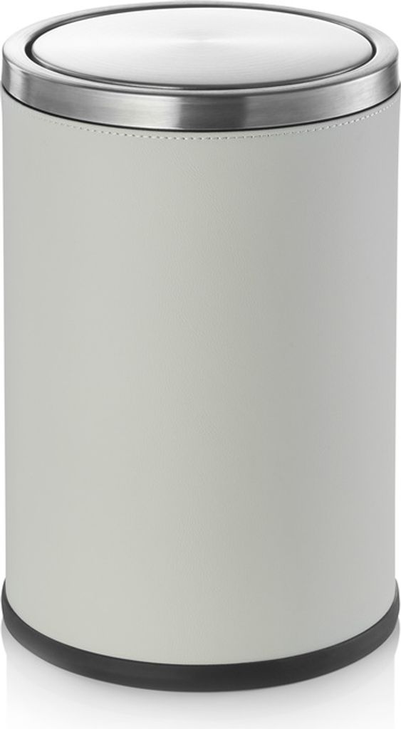 2x Abfalleimer 9 L beige pulverbeschichtet Metall