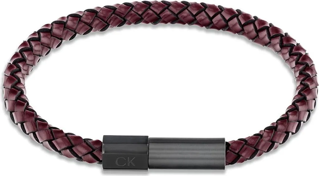 Bracelet Cuir Marron Calvin Klein 18,5cm - Acier Inoxydable et Cuir Souple