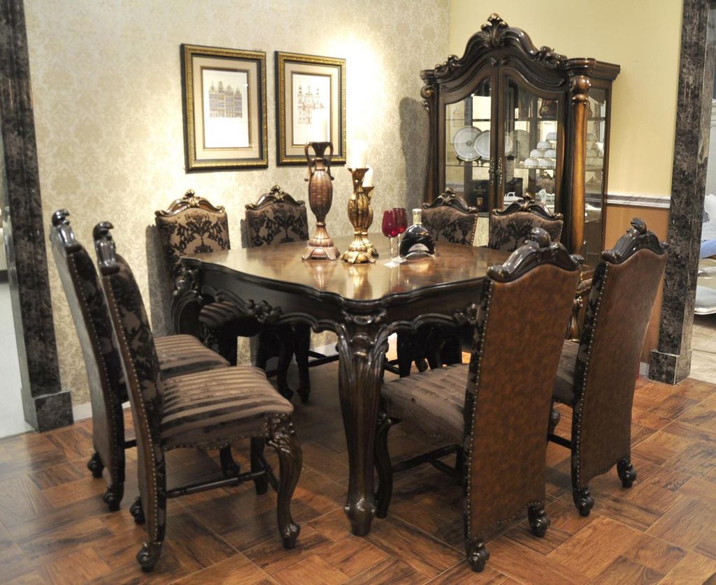Esstisch Tisch Gruppe Esszimmer Wohnzimmer Garnitur Holz Design Tische Barock