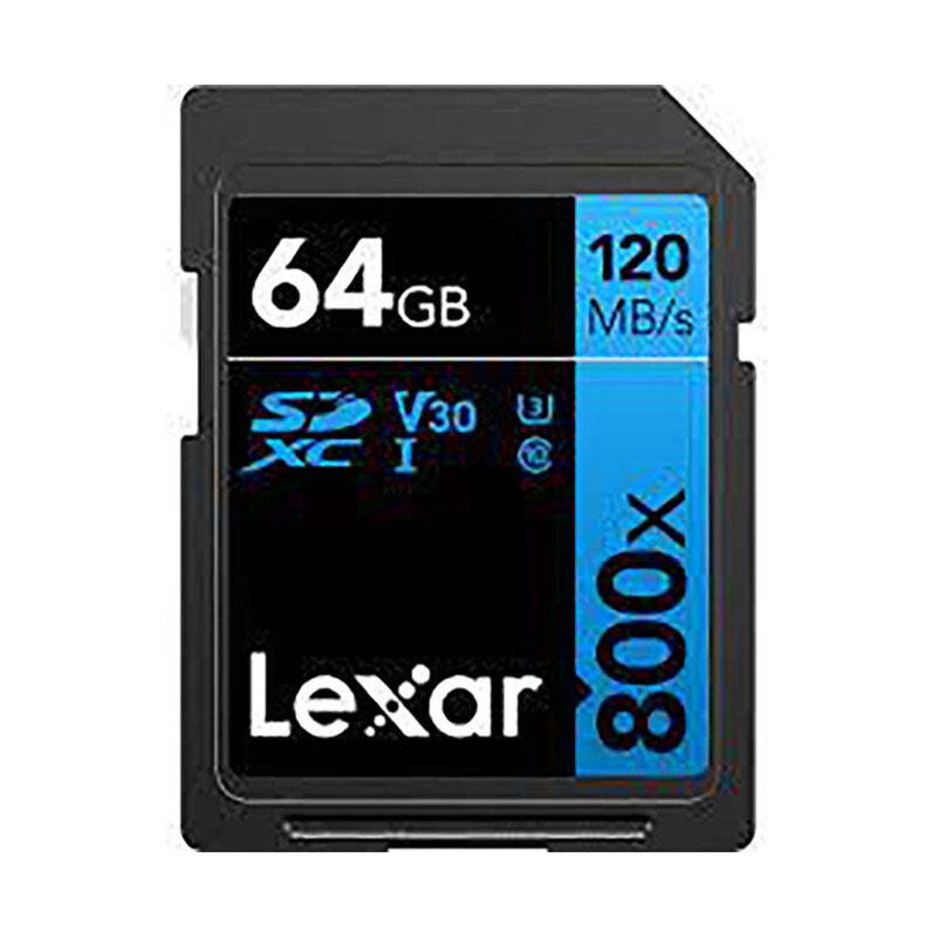 Lexar SDXC - Memory card 64GB Class 10 V30 120MB/s