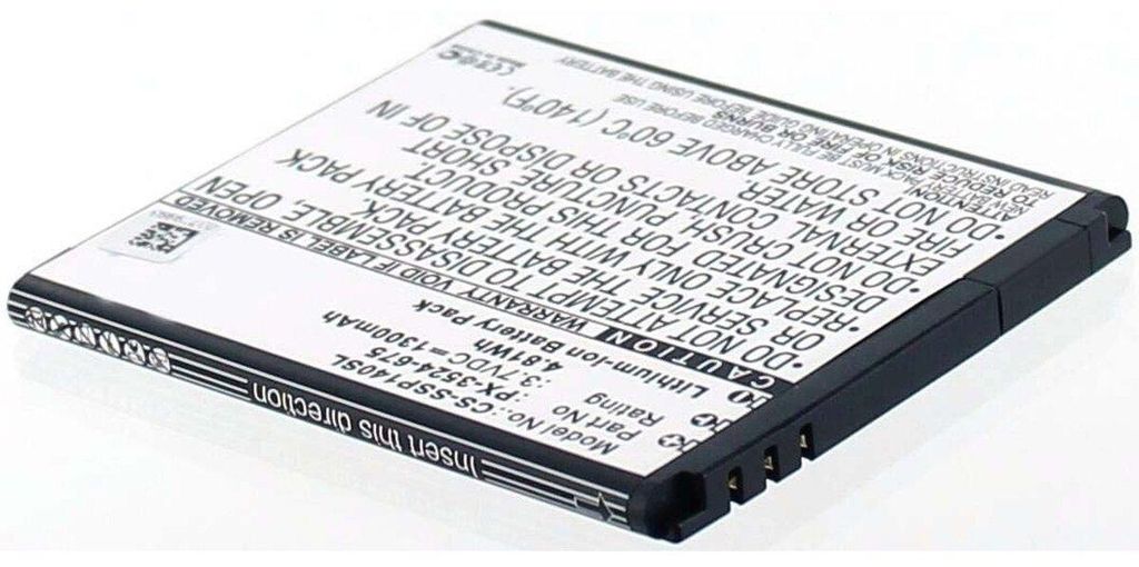 Akku für Simvalley SP-140 Li-Ion 3,7 Volt 1300 mAh schwarz. Produktbild 
