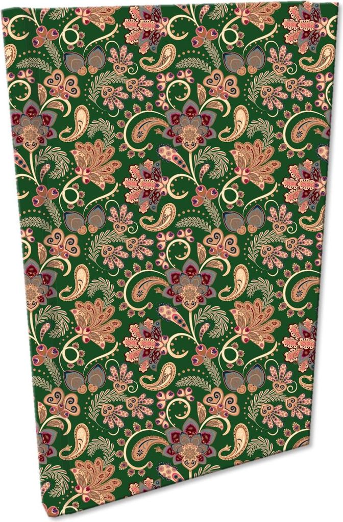 Notes a5 kratka soft touch paisley kwiaty green