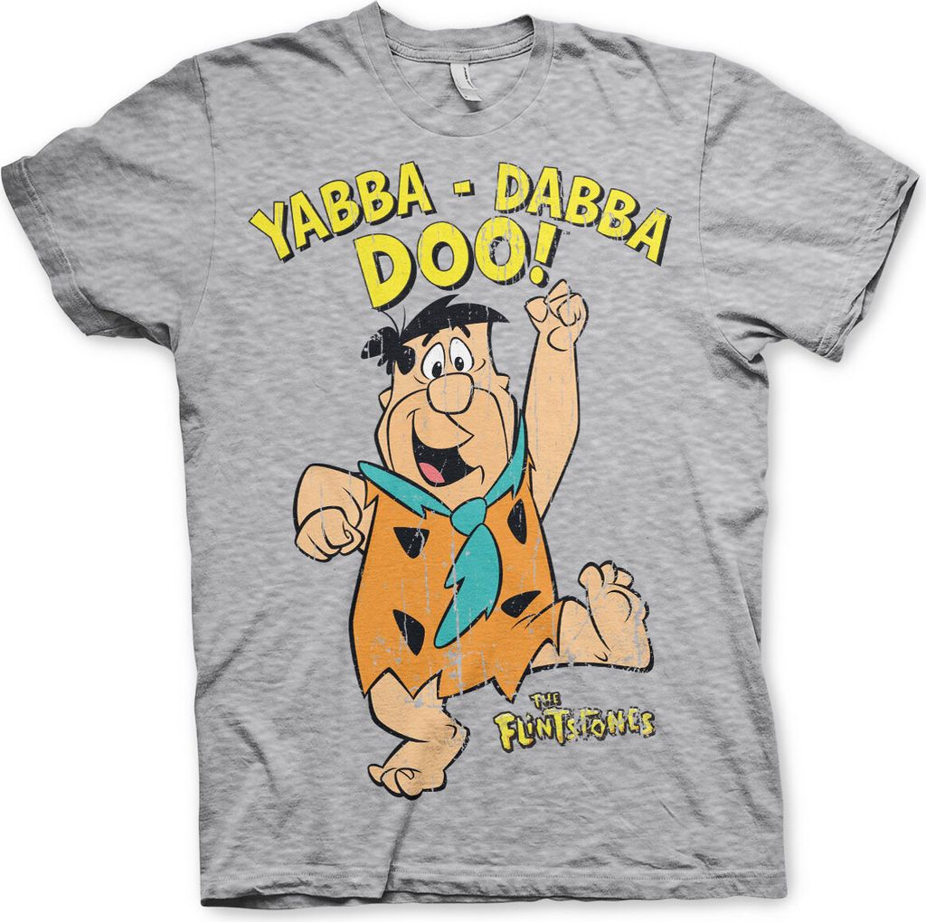 Yabba-Dabba-Doo T-Shirt - Large - Heather-Grey