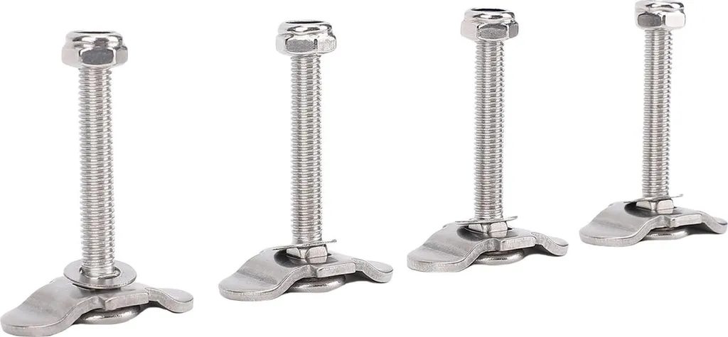 Kit Fixation Remorque et Pick-up pour Rail en L avec Boulon M8 Inox
