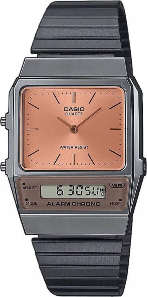 CASIO Vintage Dual Time AQ-800ECGG-4ADF Uni Uhr Rot Box