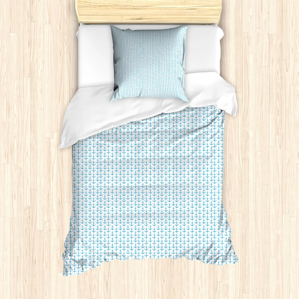 Set Copripiumino Anchor ABAKUHAUS: Tessuto Anallergico Singolo 135x200