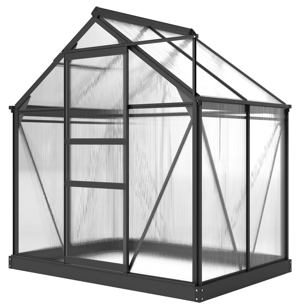 Outsunny Kas, aluminium constructie met dakraam, 190 x 132 Productafbeelding 