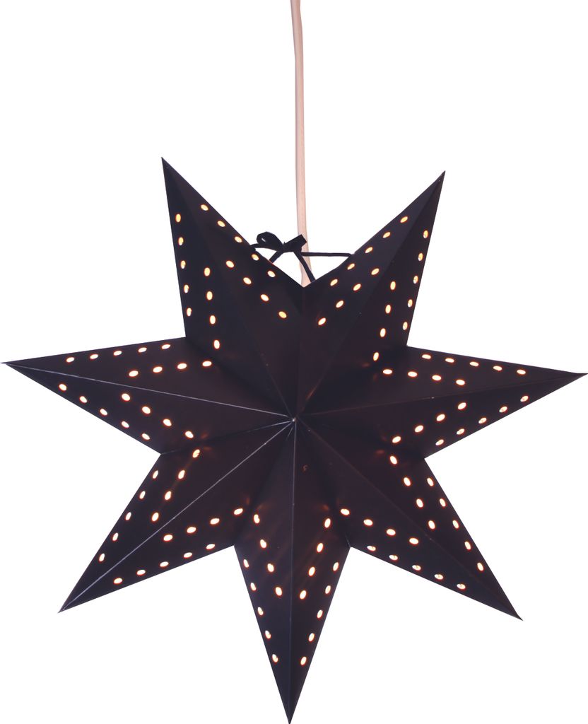 Best Season Papierstern "Bobo" ca. 34 cm Ø, incl. Kabel, Farbe schwarz, 236-52