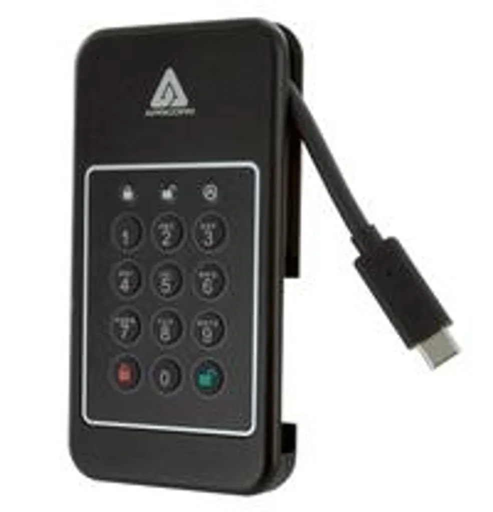 Solution de stockage crypté 500 Go Apricorn Aegis NVX pour télétravail