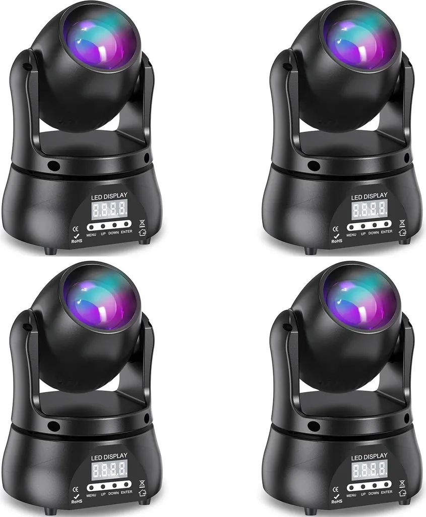 Éclairage de Scène 40W DMX ZQ02319 Pack de 4 Finis les Setups Ternes
