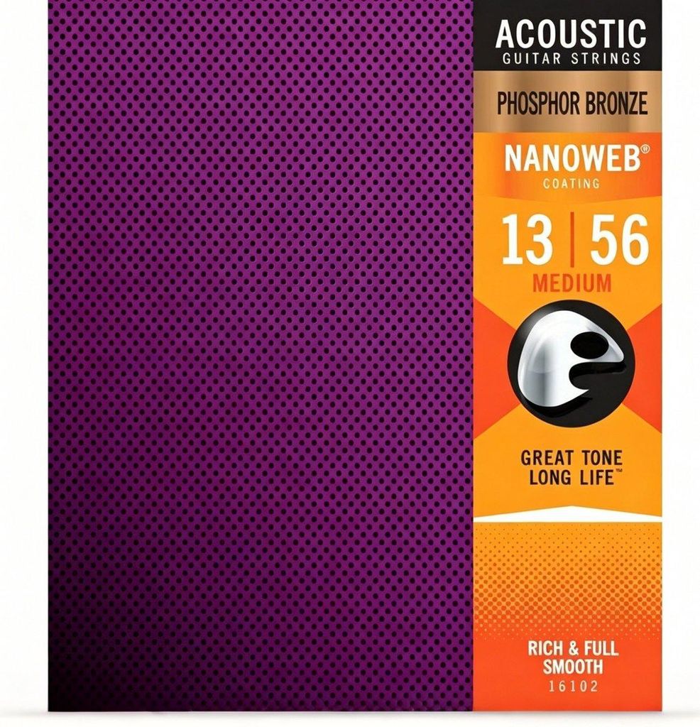 16102 Nanoweb Gitarrensaiten Akustik 013-056 Phosphor Bronze 6-Saiter