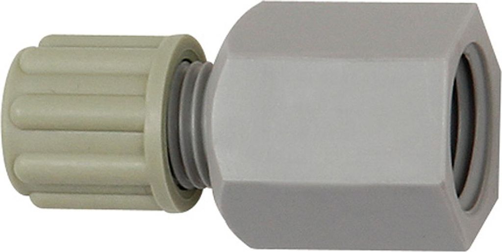 Riegler Gerade Aufschraubverschraubung G 1/4 i., für Schlauch 4/6 mm, PA