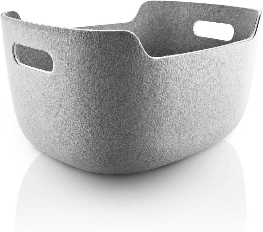 Metallischer Aufbewahrungskorb Organizer für den Schrank 40x29x22 cm Grau