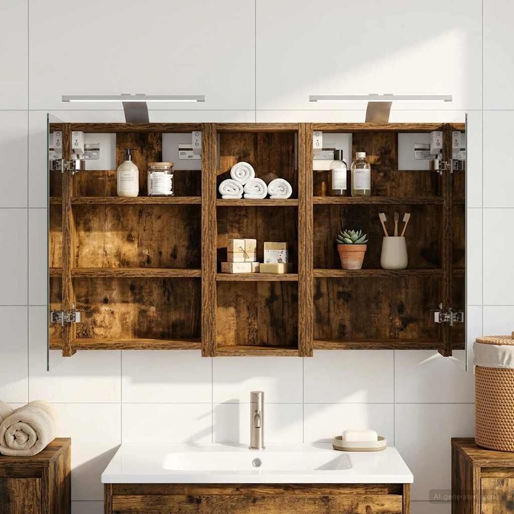 Maison Exclusive - Badezimmerschrank-Set 3 pcs 80 x 10,5 x 50 cm Holzwerkstoff