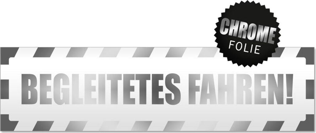 Begleitetes fahren gestreift Magnetschild Schild magnetisch
