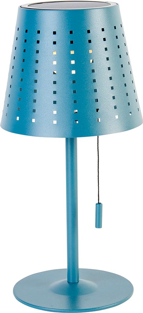 Outdoor Tischleuchte Blau inkl  LED 3 Stufig dimmbar Produktbild 