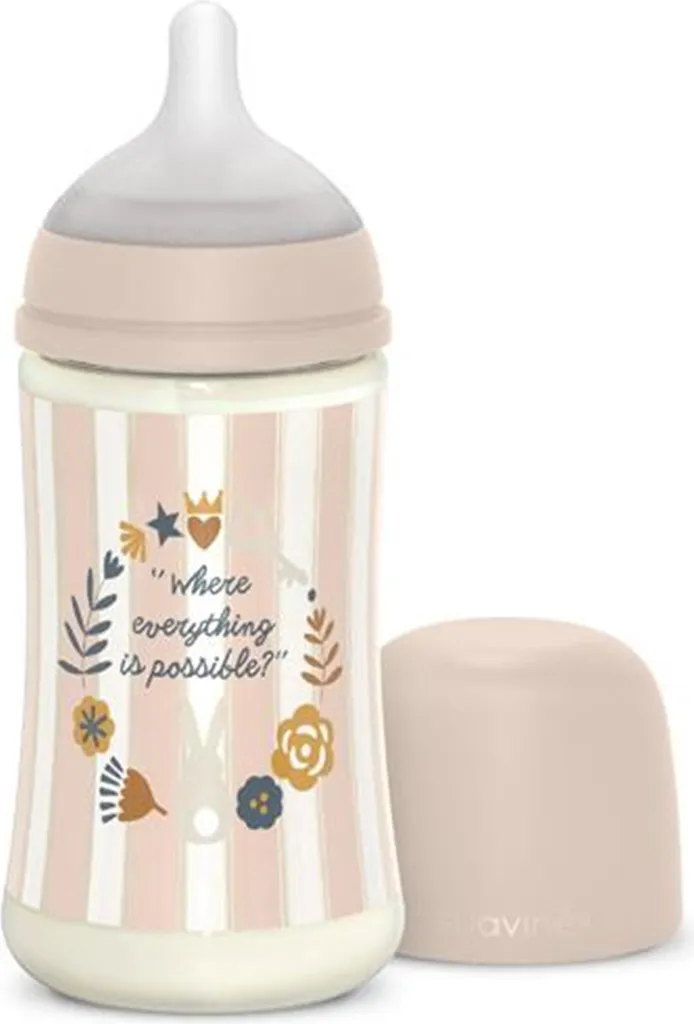 Biberon Suavinex Wonderland Physiological M 270 ml Rose pour Bébé