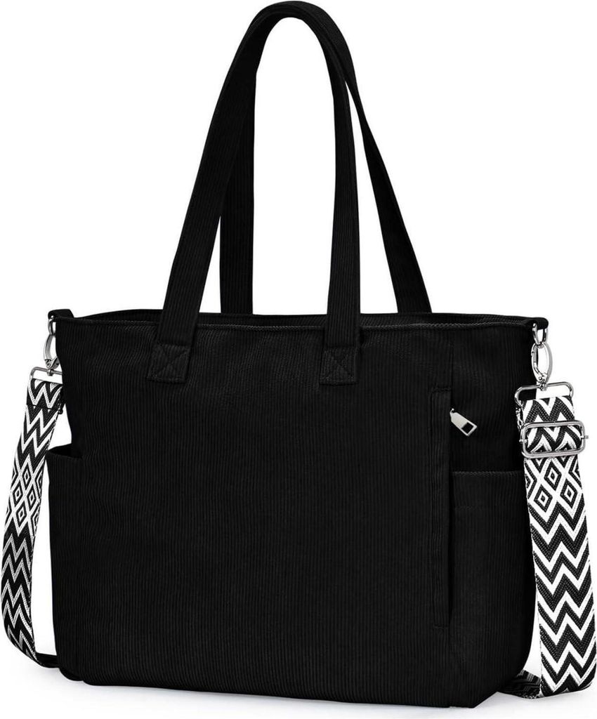 Oscaurt Ladies Handbag Corduroy Shoulder Bag Large Shopper Immagine del prodotto 