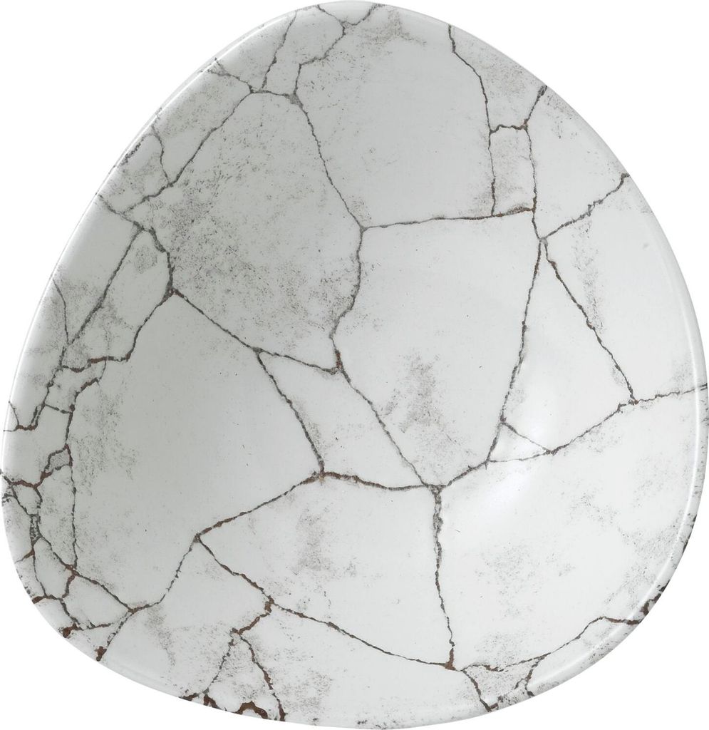 CHURCHILL Kintsugi Agate Grey Teller tief, triangle, ø: 185 mm