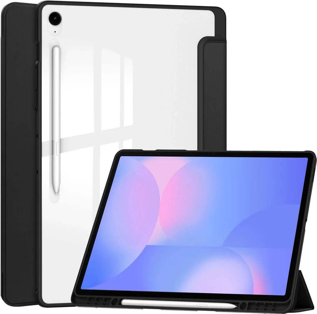 Bizon Case Tab Klar Matt Samsung Galaxy Tab S10 FE+ Plus schwarz