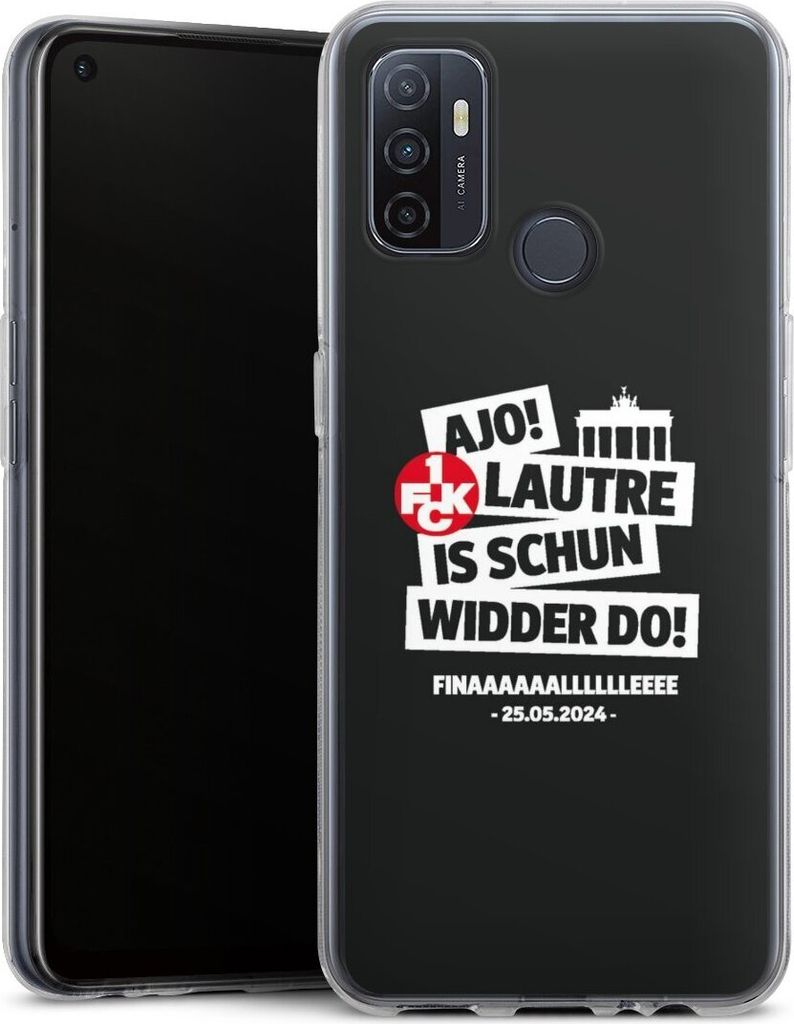 DeinDesign Handyhülle für Oppo A53 Silikon Hülle Case Smartphone Schutzhülle 1. FC Kaiserslautern 1. FCK Pokal Finale 2024