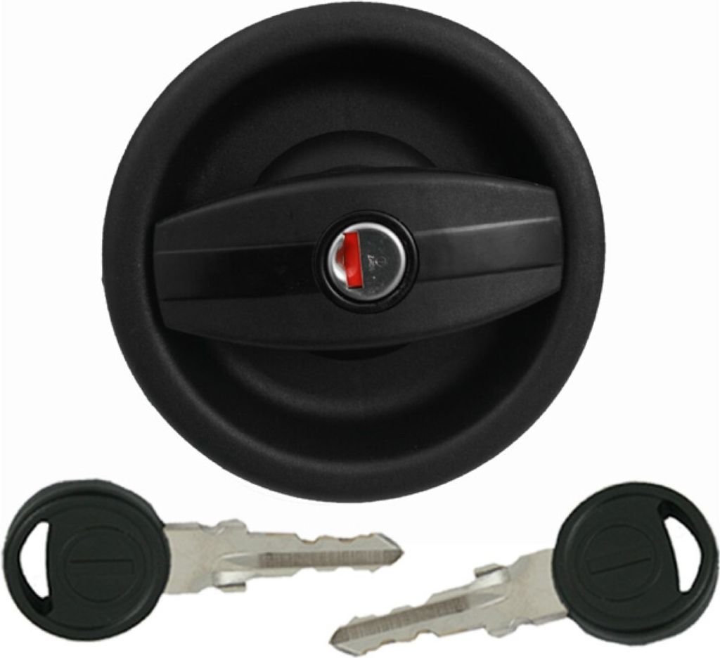 Türschloss Schloss Türriegel Wohnwagen Wohnmobil Caravan Boot schwarz Außenteil linksdrehend