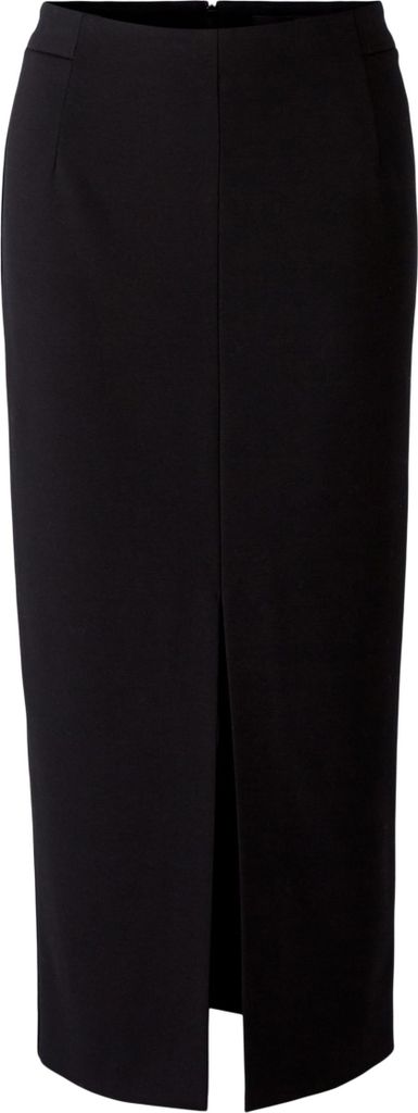 Oui Maxirock aus kompakter Wirkware, schmal geschnitten, Schwarz, Gr. 36