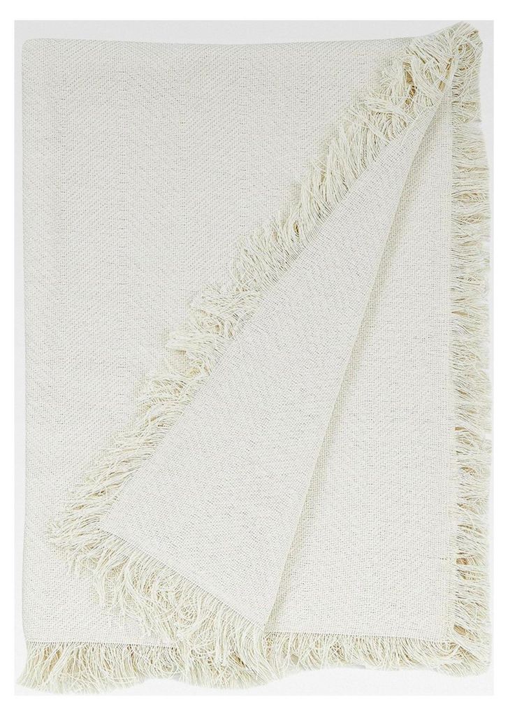 Vielseitiger Schal, 80 % Baumwolle, 20 % Polyester, roh, 260 cm Länge x 300 cm Breite