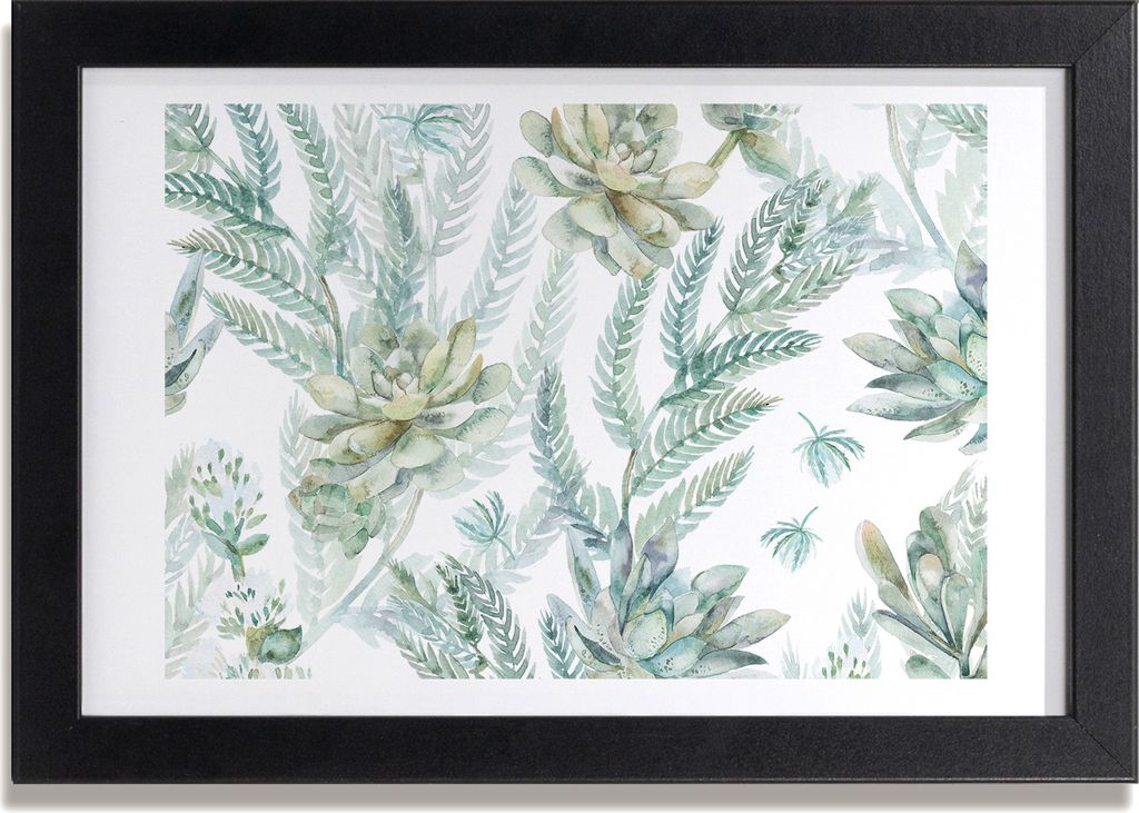 Bild 30x20 MDF-Rahmen, Wandkunst Blüten und Blätter Produktbild 