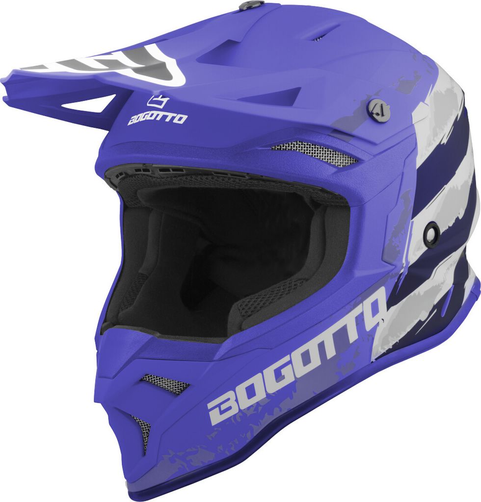 Bogotto V337 Wild-Ride Crosshelm, blau/schwarz/weiß, M